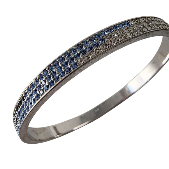 Coach bangle bracelet bangle petite pave rhinestones silver - Picture 4 of 12